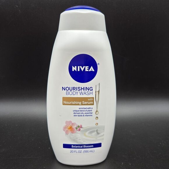 NIVEA Nourishing Body Wash 2 Pk 20 Fl Oz Botanical Blossom Floral Shower Care - Picture 3 of 3
